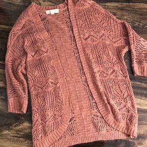 Coral Knit Cardigan